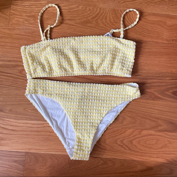 & Other Stories Other - & Other Stories Seersucker Gingham Bikini Yellow